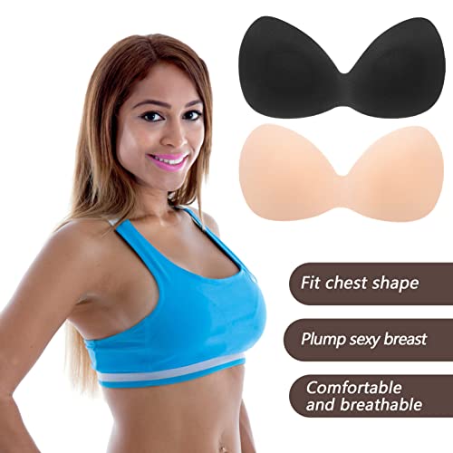 USHOBE 12Pcs One-piece Bra Pads Inserts Pushup Bra Pads for Sports Bra Removable Bra Pads Integrated Bra Pads Sports Bras Insert Pads Sports Cups Bra Replacement Insert As Shown 26x12cm