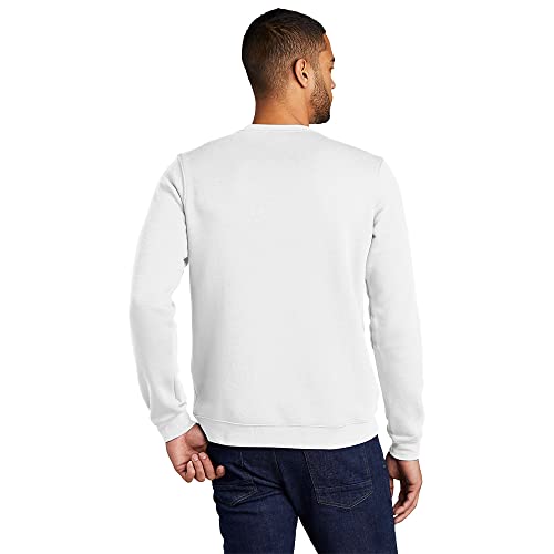 Nike Club Fleece Crew Men's Sweatshirt Crewneck (White, Medium)