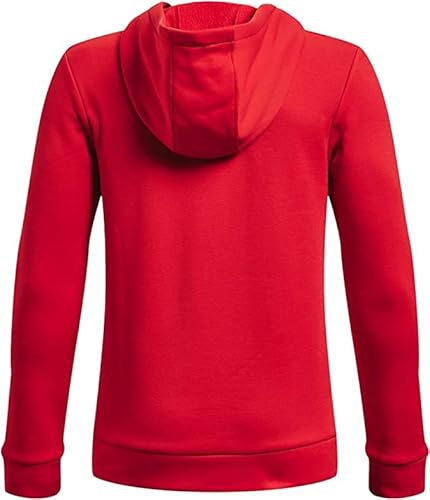 Under Armour Boys' Armour Fleece Hoodie (Red/Black, Large)