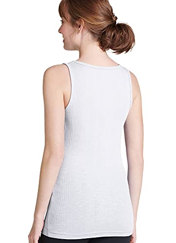 Jockey Women's Activewear Rib Tank, White, L