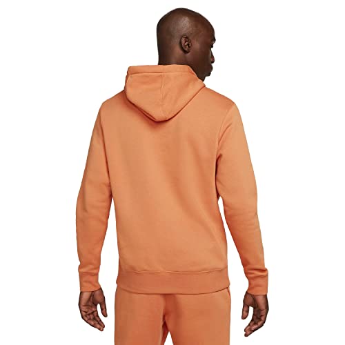 Nike Men's Hooded Sweatshirt Club Fleece Orange Size XXL cod BV2654