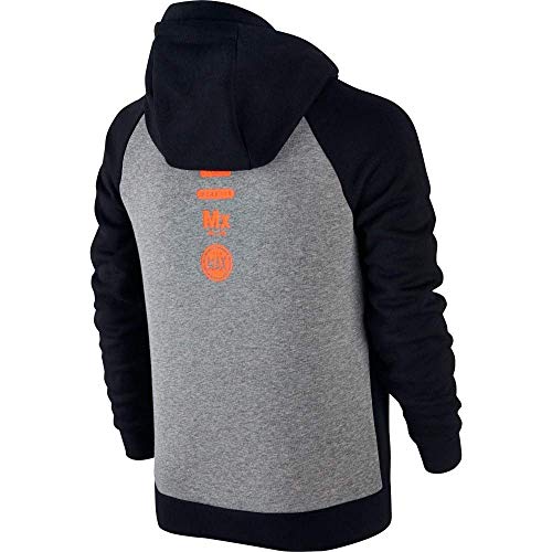 Nike Air Boys Full Zip Hoodies (3T Toddler, Black (K4G) / Heather Grey/Orange)