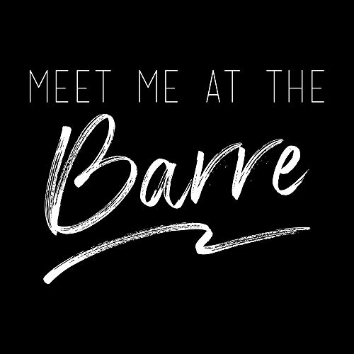 UGP Campus Apparel Meet Me at The Barre - Funny Ballet Fitness Womens Racerback Tank - Large - Black
