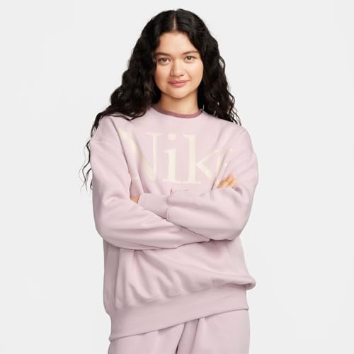Nike Sportswear Phoenix Fleece Women's Oversized Crew-Neck Logo Sweatshirt Size - Small