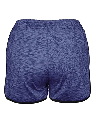 BLEVONH Womens Athletic Shorts for Women Workout Shorts Womens Running Shorts Athletic Clothes Workout Clothes Running Clothes Purple Blue 2XL