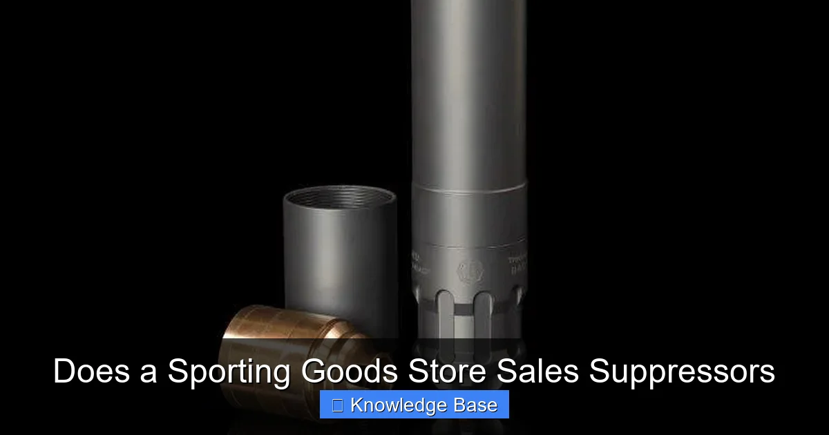 Does a Sporting Goods Store Sales Suppressors