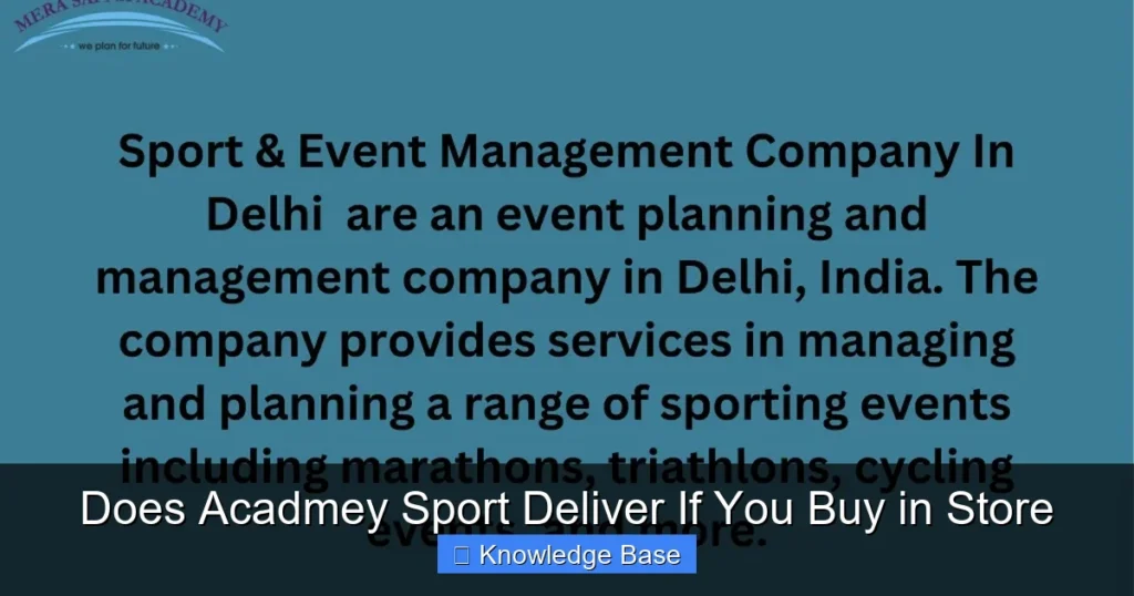 Does Acadmey Sport Deliver If You Buy in Store