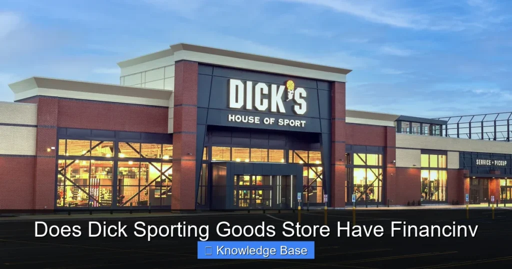 Does Dick Sporting Goods Store Have Financinv