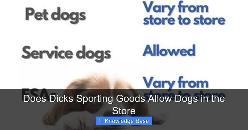 Does Dicks Sporting Goods Allow Dogs in the Store