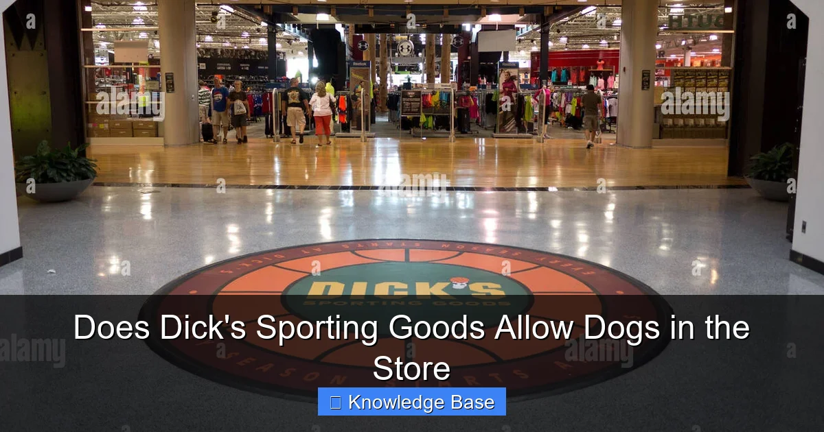Does Dick's Sporting Goods Allow Dogs in the Store