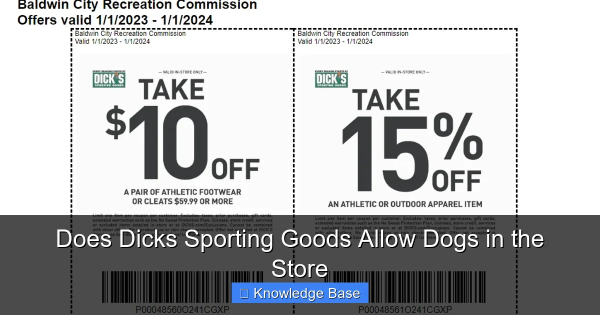 Does Dicks Sporting Goods Allow Dogs in the Store