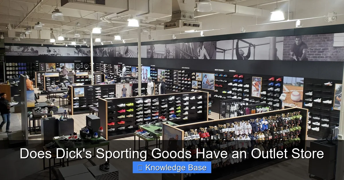 Does Dick's Sporting Goods Have an Outlet Store