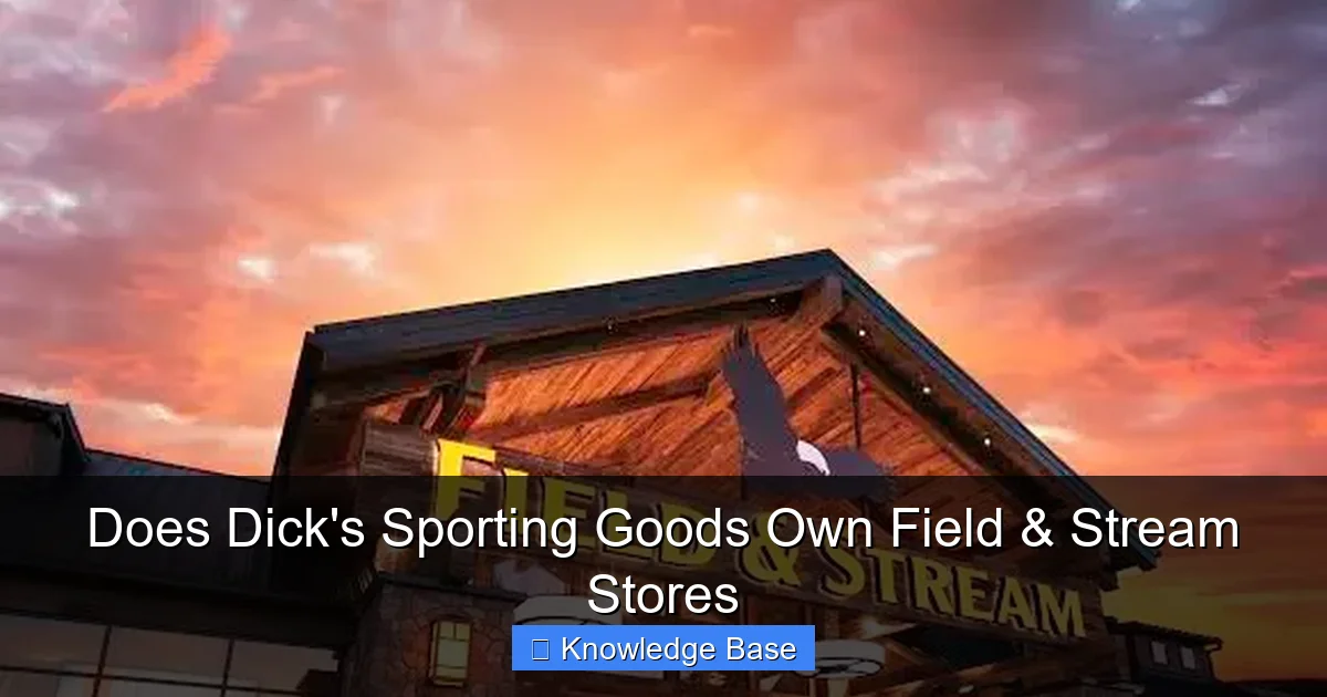 Does Dick's Sporting Goods Own Field & Stream Stores
