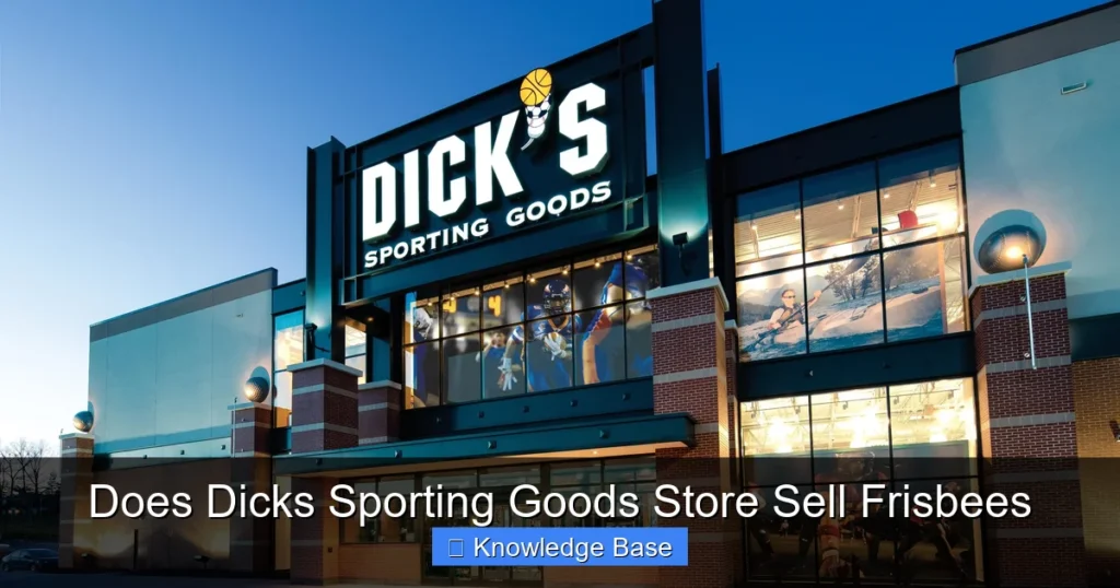 Does Dicks Sporting Goods Store Sell Frisbees