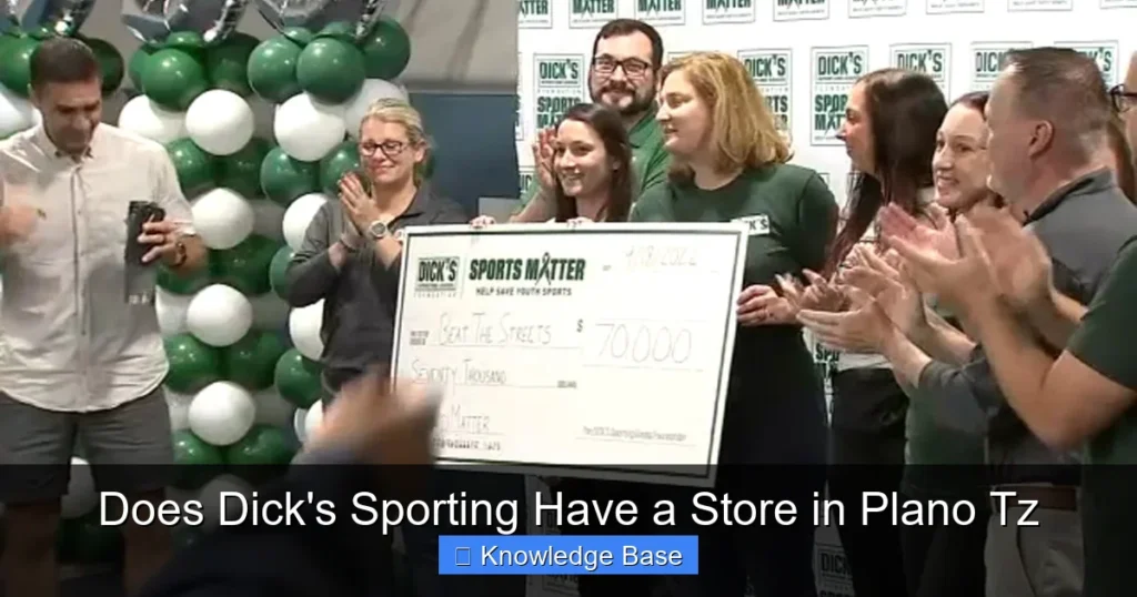 Does Dick's Sporting Have a Store in Plano Tz