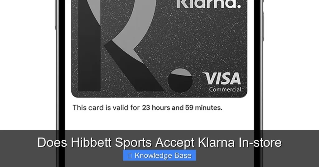 Does Hibbett Sports Accept Klarna In-store