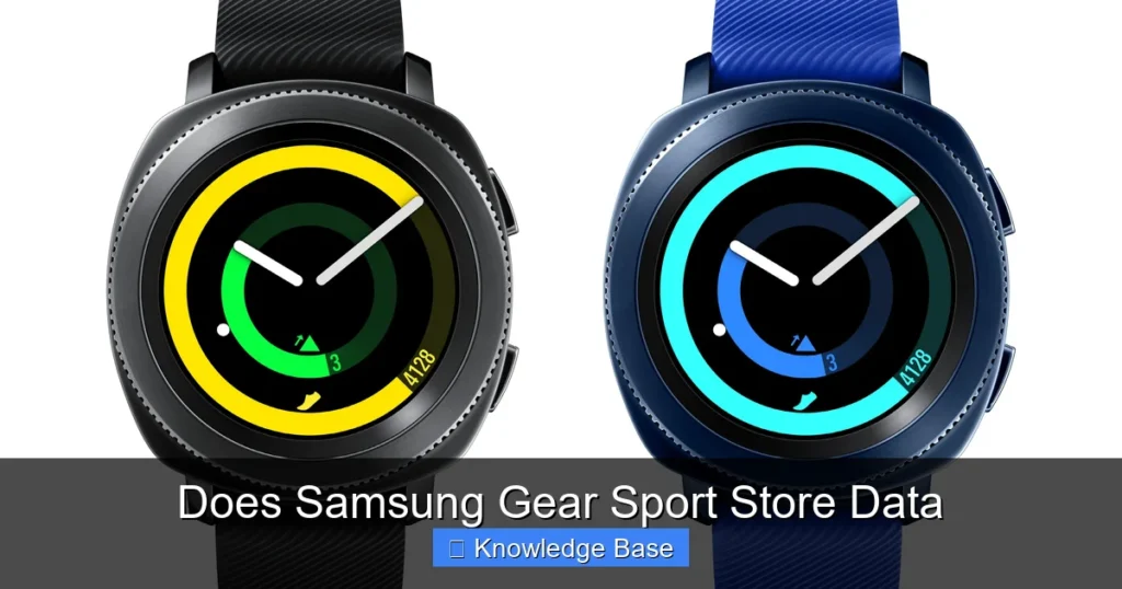 Does Samsung Gear Sport Store Data
