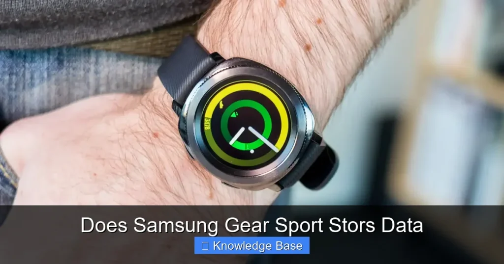 Does Samsung Gear Sport Stors Data