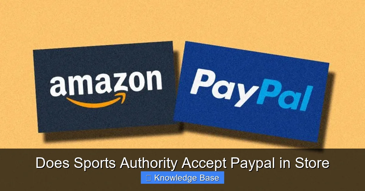 Does Sports Authority Accept Paypal in Store