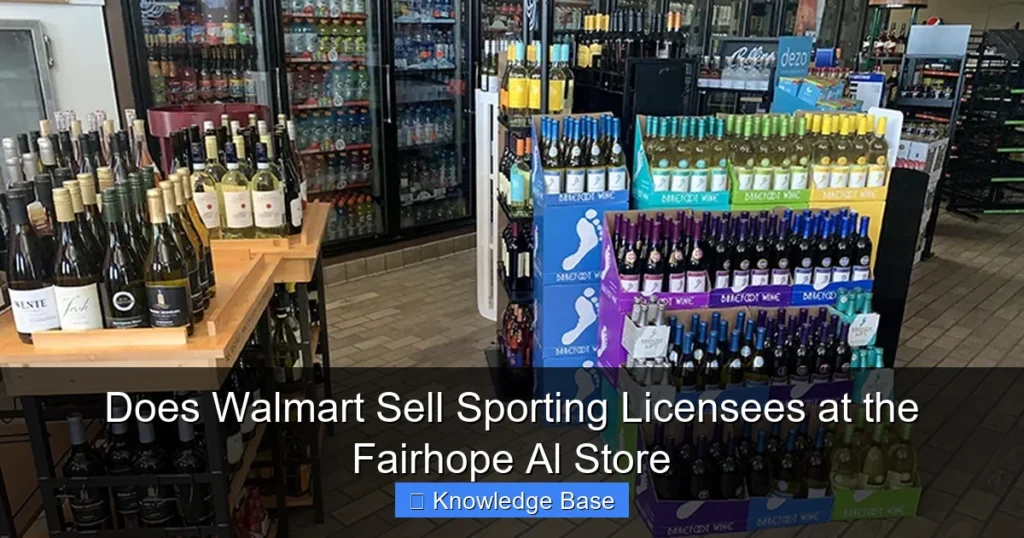 Does Walmart Sell Sporting Licensees at the Fairhope Al Store