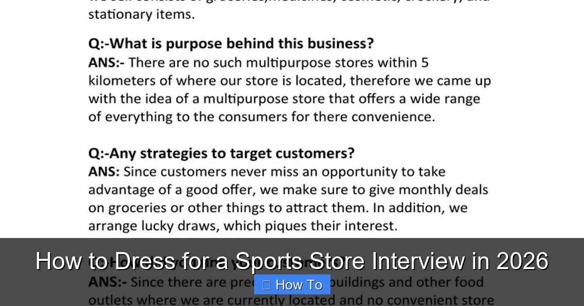 How to Dress for a Sports Store Interview in 2026