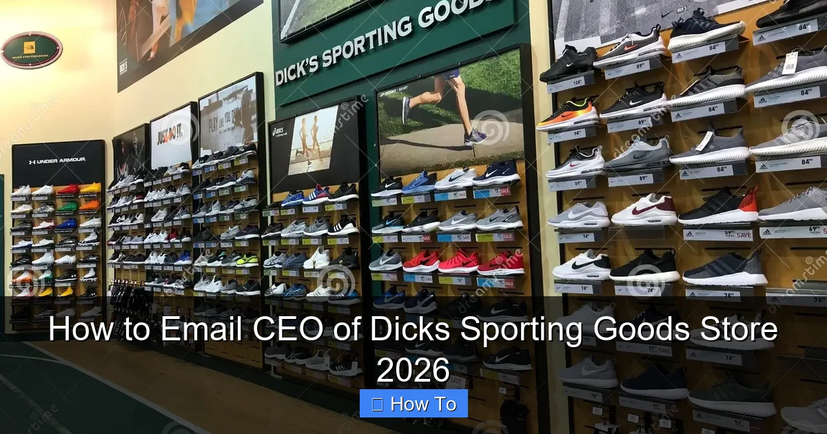 How to Email CEO of Dicks Sporting Goods Store 2026