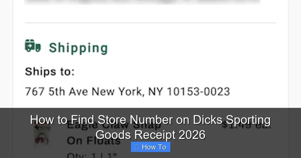 How to Find Store Number on Dicks Sporting Goods Receipt 2026