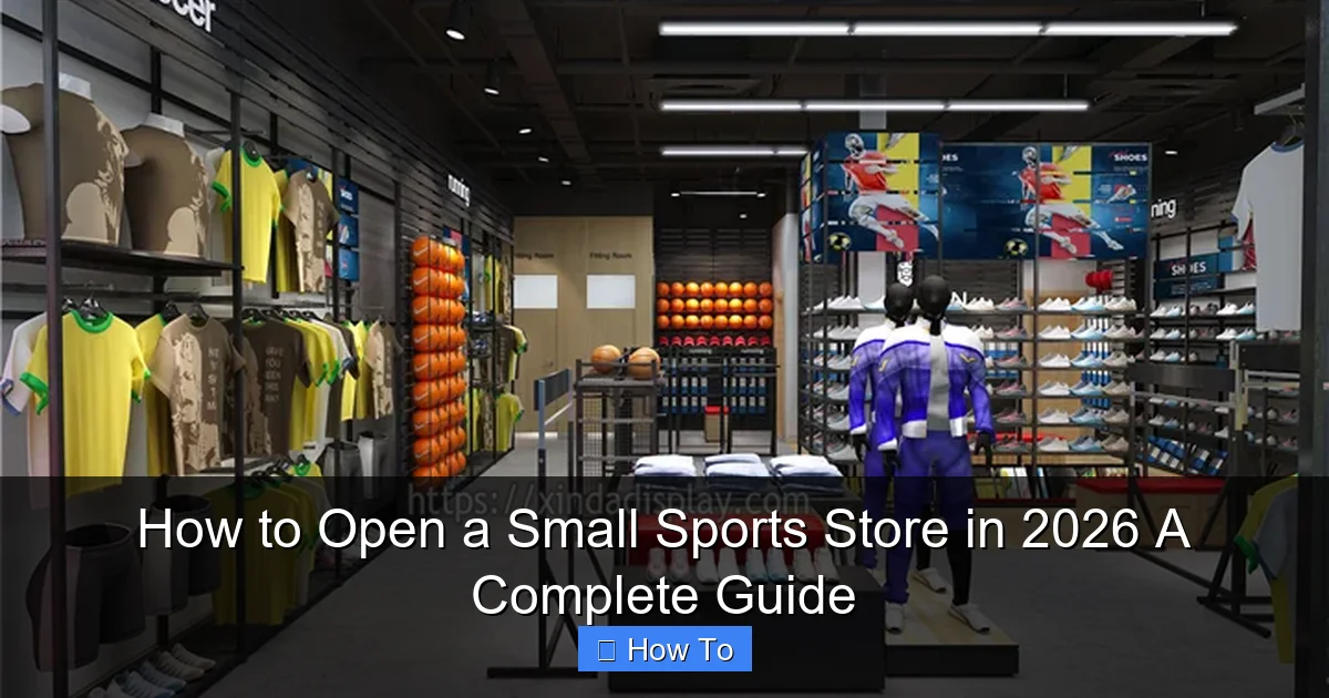 How to Open a Small Sports Store in 2026 A Complete Guide
