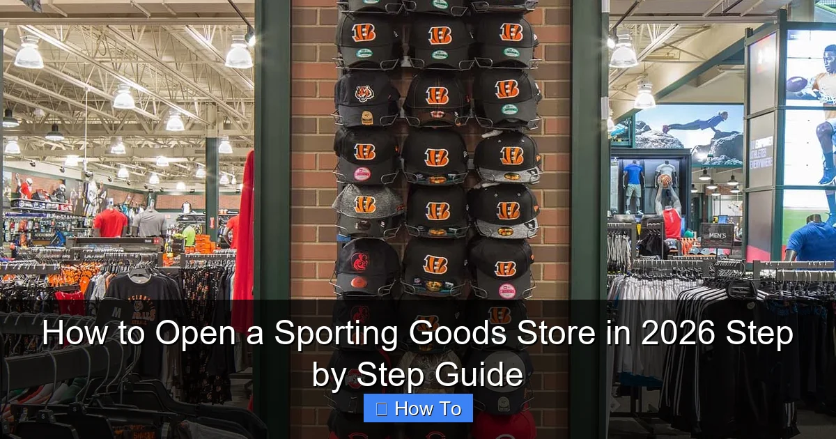 How to Open a Sporting Goods Store in 2026 Step by Step Guide