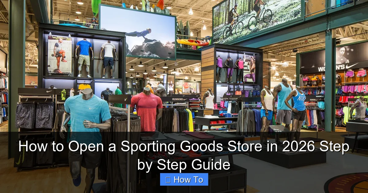 How to Open a Sporting Goods Store in 2026 Step by Step Guide
