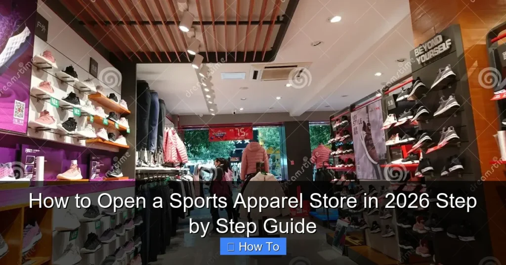 How to Open a Sports Apparel Store in 2026 Step by Step Guide