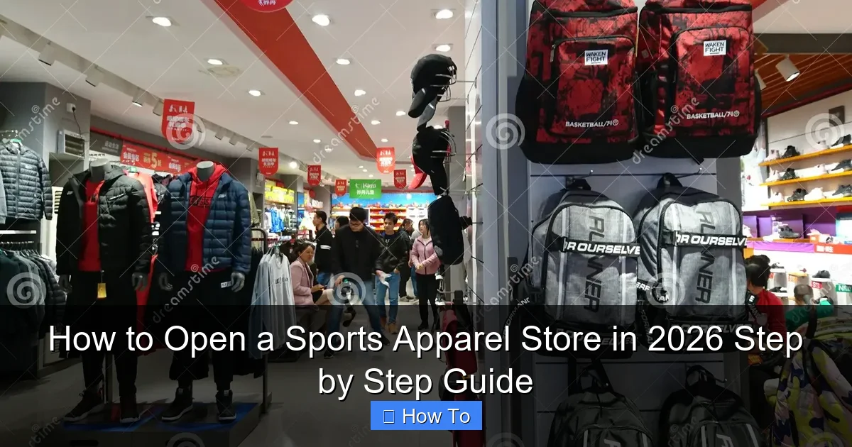 How to Open a Sports Apparel Store in 2026 Step by Step Guide