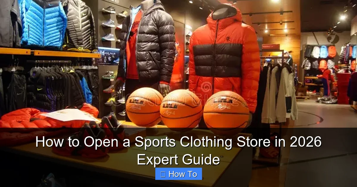 How to Open a Sports Clothing Store in 2026 Expert Guide