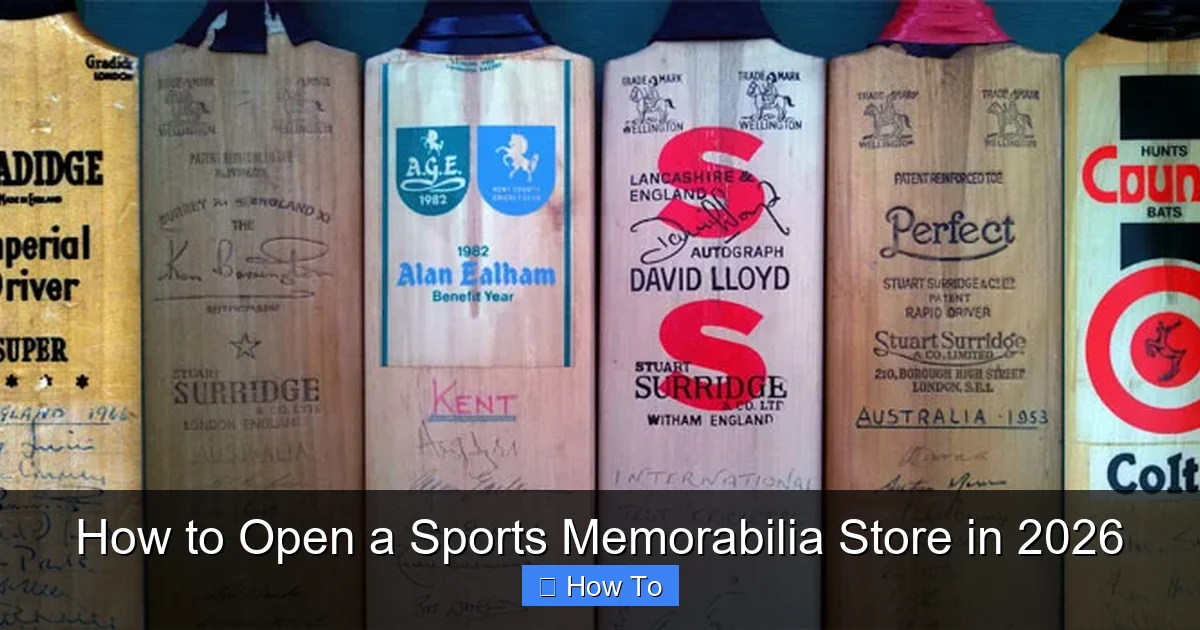 How to Open a Sports Memorabilia Store in 2026
