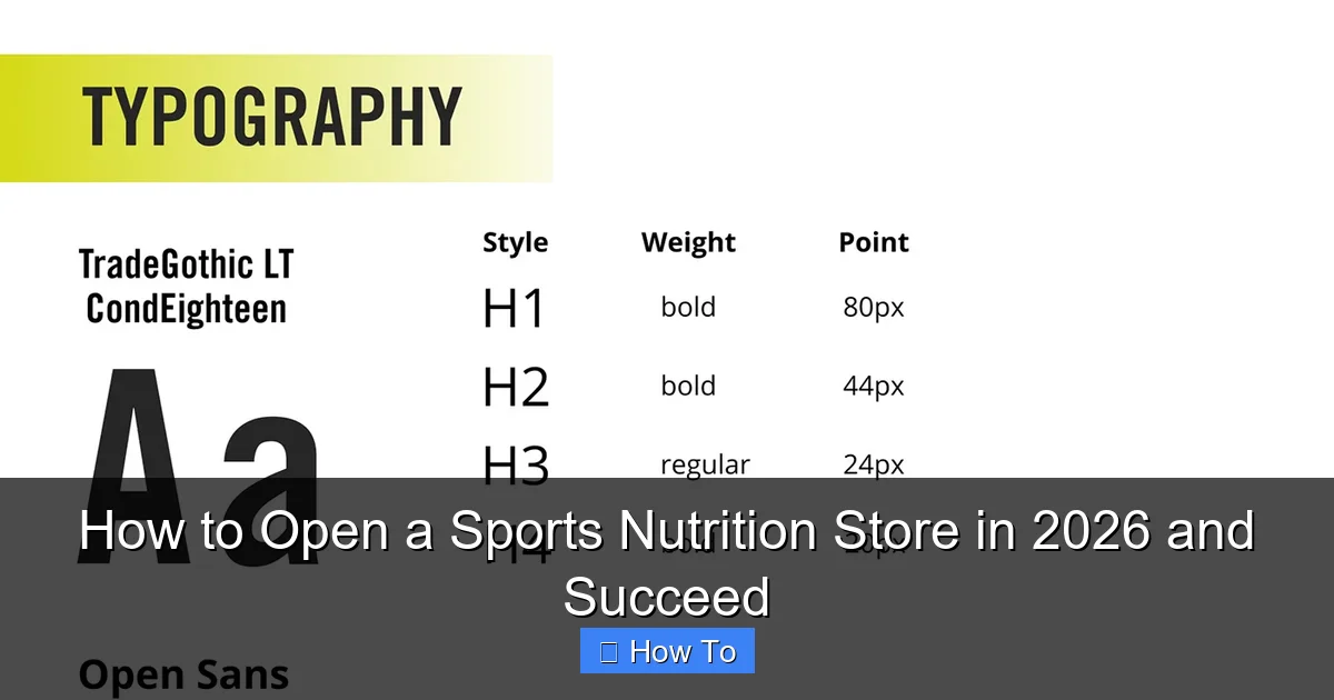 How to Open a Sports Nutrition Store in 2026 and Succeed
