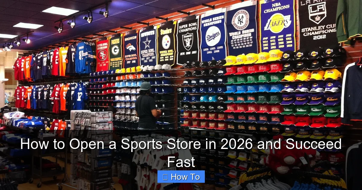 How to Open a Sports Store in 2026 and Succeed Fast