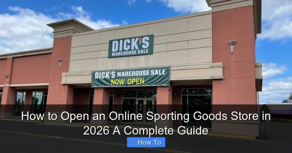 How to Open an Online Sporting Goods Store in 2026 A Complete Guide