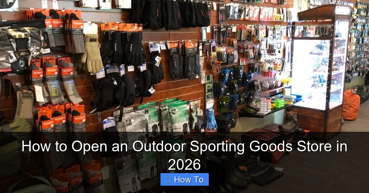 How to Open an Outdoor Sporting Goods Store in 2026