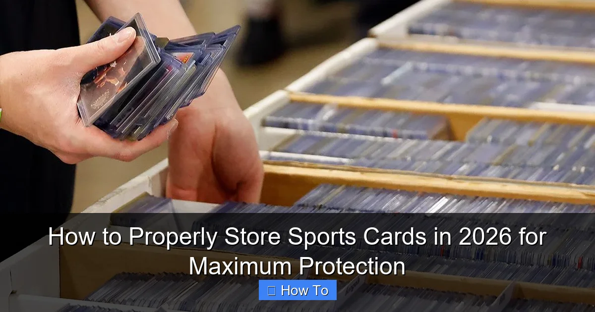 How to Properly Store Sports Cards in 2026 for Maximum Protection