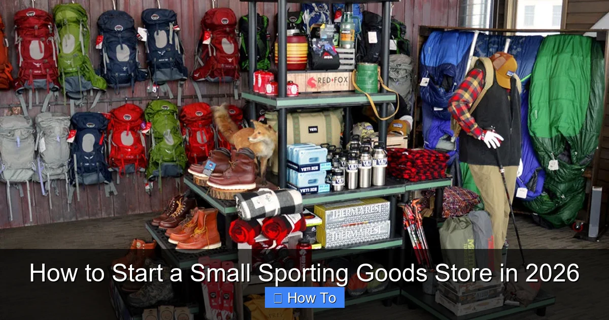 How to Start a Small Sporting Goods Store in 2026