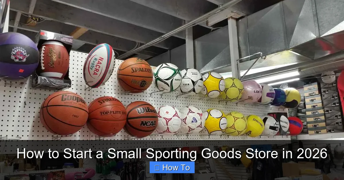 How to Start a Small Sporting Goods Store in 2026