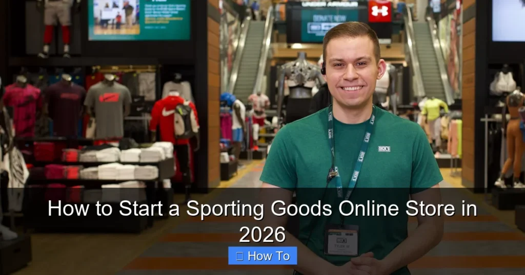 How to Start a Sporting Goods Online Store in 2026