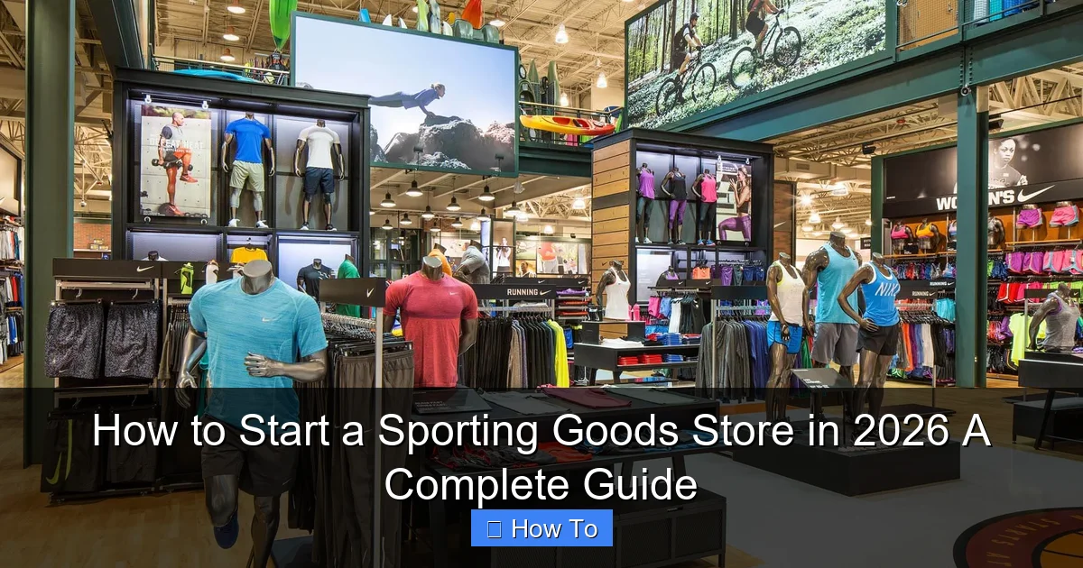 How to Start a Sporting Goods Store in 2026 A Complete Guide
