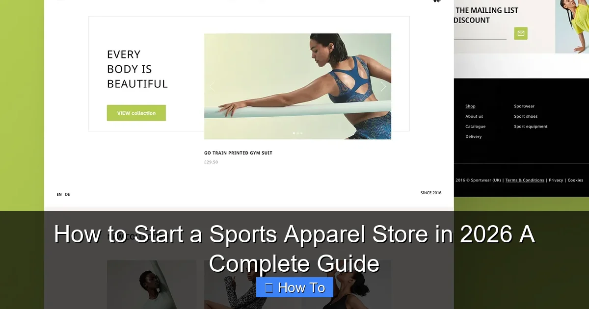 How to Start a Sports Apparel Store in 2026 A Complete Guide