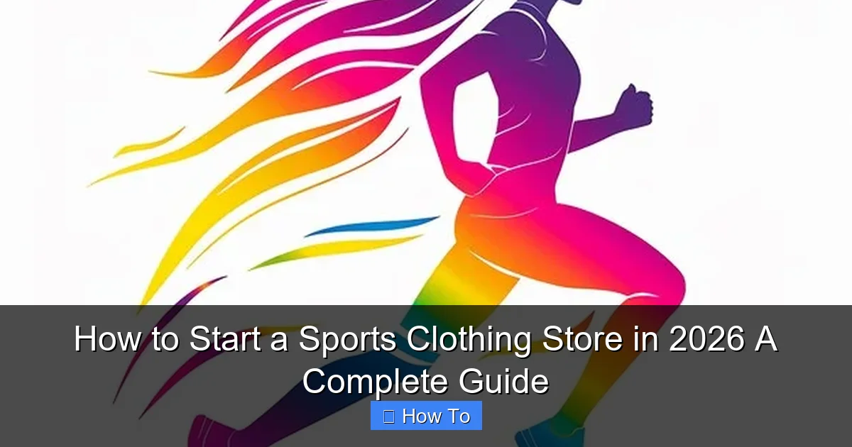 How to Start a Sports Clothing Store in 2026 A Complete Guide