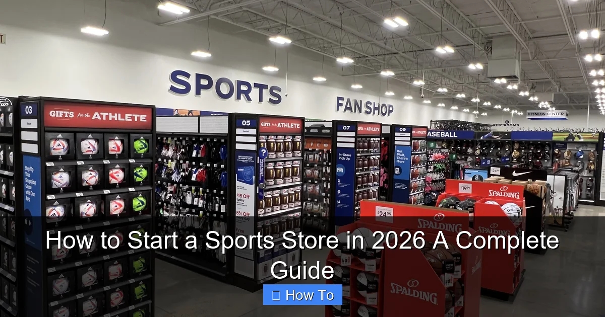 How to Start a Sports Store in 2026 A Complete Guide