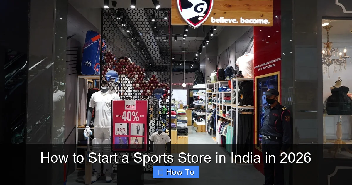 How to Start a Sports Store in India in 2026