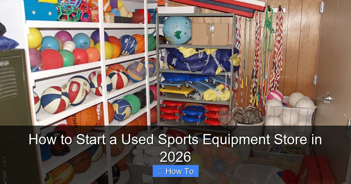 How to Start a Used Sports Equipment Store in 2026
