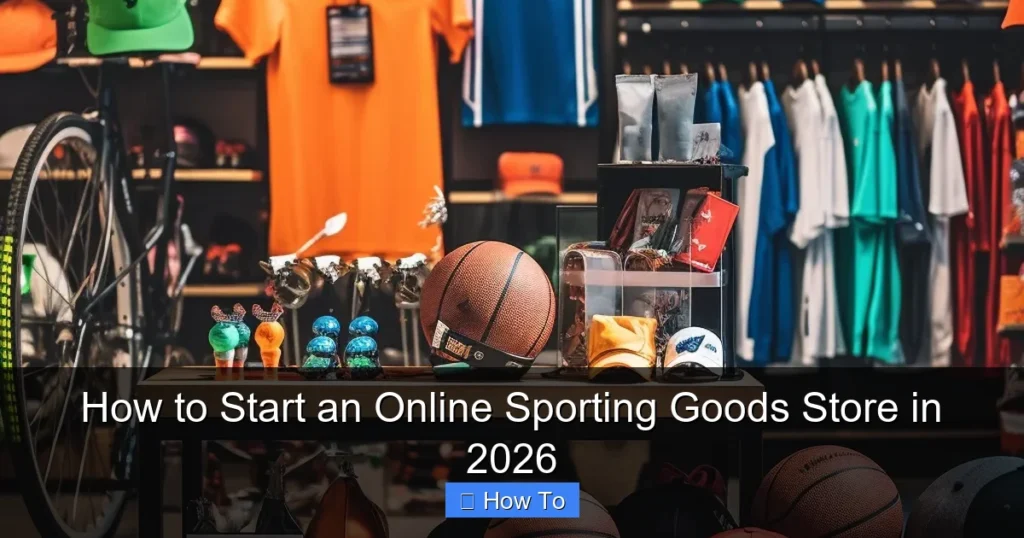 How to Start an Online Sporting Goods Store in 2026