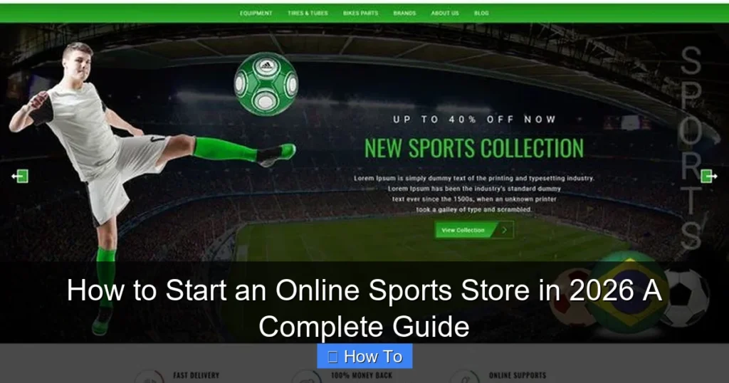 How to Start an Online Sports Store in 2026 A Complete Guide